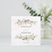 * Boho Winter Berry AR12 QR RSVP Wedding Kaart (Staand voorkant)