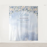 Boho winter blauw ivoor bloemeneucalyptus Bruiloft