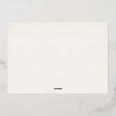 Boho Winter Bloemen Lange Bericht Kerstmis Folie Feestdagenkaart (Achterkant)