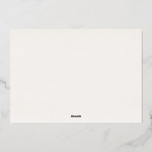 Boho Winter Bloemen Lange Bericht Kerstmis Folie Feestdagenkaart (Achterkant)