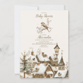 Boho Winter Christmas Baby shower Kaart (Voorkant)