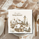 Boho Winter Christmas Baby shower Servet<br><div class="desc">Voeg een vleugje feestelijke elegantie toe aan uw baby shower met onze "Boho Winter Christmas" Baby shower servetten. Deze prachtig ontworpen servetten combineren perfect de boheemse charme met de gezellige warmte van het vakantieseizoen, waardoor ze een essentiële aanvulling zijn op uw feest. Kenmerken: Stijlvol ontwerp: Elk servet heeft een charmant...</div>