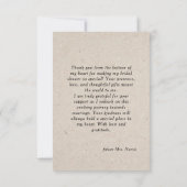 Boho Winter Christmas Vrijgezellenfeest Dank u kaa Bedankkaart (Achterkant)