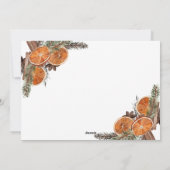 Boho Winter Citrus Botanical 3 Photo Holiday Kaart (Achterkant)