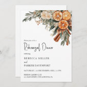 Boho Winter citrus droog sinaasappel Repetitie Din Kaart (Voorkant / Achterkant)