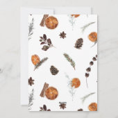 Boho Winter Citrus Merry Kerstscript Foto Ho Feestdagenkaart (Achterkant)