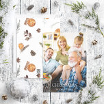 Boho Winter Citrus Merry Kerstscript Foto Ho Feestdagenkaart<br><div class="desc">Op zoek naar een mooie en unieke vakantiekaart die dit jaar naar je vrienden en familie zal worden gestuurd? Kijk niet verder dan onze Boho Winter Citrus Merry Kerstscript Foto Holiday Kaart! Deze eenvoudige en elegante kaart is voorzien van uw favoriete volledige foto van het midden tot donkertoon, voorzien van...</div>