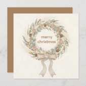 Boho Winter Garden Christmas Feestdagenkaart (Voorkant / Achterkant)