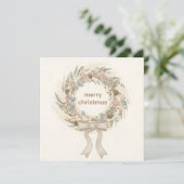 Boho Winter Garden Christmas Feestdagenkaart (Staand voorkant)