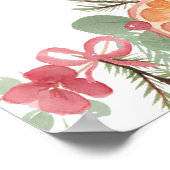 Boho Winter Gedroogde Citrus Bloemen Bruids welkom Poster (Hoek)