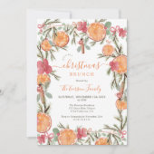 Boho Winter Gedroogde Citrus Bloemen Kerstbrunch Kaart (Voorkant)