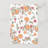 Boho Winter Gedroogde Citrus Floral Bridal Registr Informatiekaartje (Achterkant)