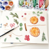 Boho Winter Gedroogde Citrus Floral Bridal Registr Informatiekaartje