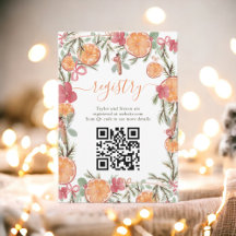 Boho Winter Gedroogde Citrus Floral Bridal Registr
