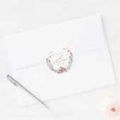 Boho Winter Greenery Red Floral 21ste verjaardag Ronde Sticker (Envelop)