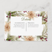 Boho Winter groen koopt receptie Informatiekaartje (Voorkant)