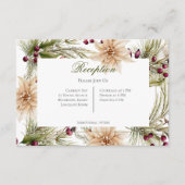 Boho Winter groen koopt receptie Informatiekaartje (Voorkant)