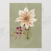 Boho Winter groen koopt salie groen bruiloft Menu (Achterkant)