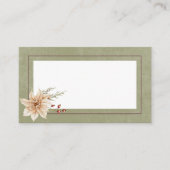 Boho Winter groen koopt salie groen bruiloft Plaatskaartje (Voorkant)