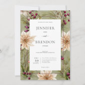 Boho Winter groen koopt salie groen Kaart (Voorkant)