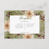 Boho Winter groen koopt salie groen ontvangst Informatiekaartje (Voorkant)