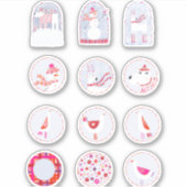 Boho Winter Holiday Sticker (Voorkant)