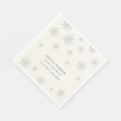 Boho Winter Sneeuwvlok Baby shower Welkomstbord Servet (Hoek)