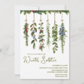 Boho Winter Solstice Herb Greenery Yule Garland Kaart (Voorkant)