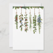 Boho Winter Solstice Herb Greenery Yule Garland Kaart (Achterkant)