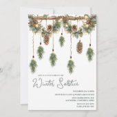 Boho Winter Solstice Pine Greenery Garland Kaart (Voorkant)