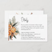 Boho winter Trouwgegevens Kaart (Voorkant / Achterkant)