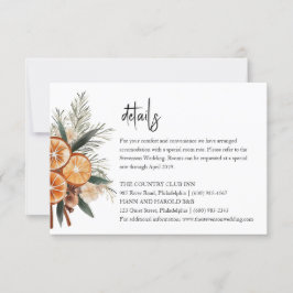 Boho winter Trouwgegevens Kaart