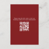 Boho Winter Vakantie Bruiloft Botanische Details Informatiekaartje (Achterkant)