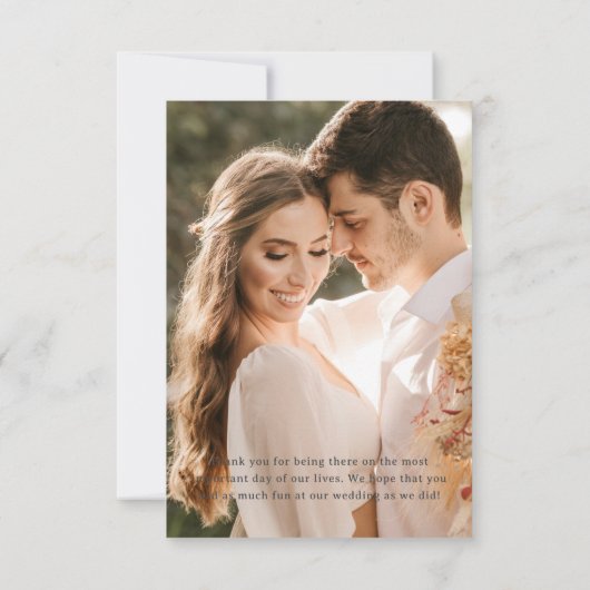 Boho Winter Vakantie Bruiloft Gedroogd Sinaasappel Bedankkaart (Achterkant)