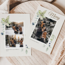 Boho Winter Waterverf Botanische Kerst