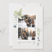 Boho Winter Waterverf Botanische Kerst Feestdagenkaart (Achterkant)