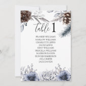 Boho Winter Wedding Dinner Seining Chart Kaarten (Voorkant)