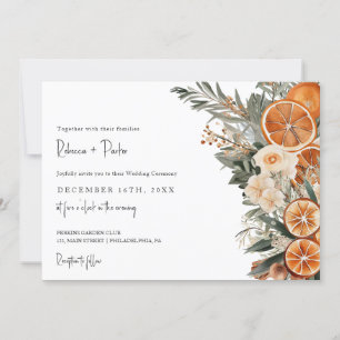 Boho Winter Wedding Qr code RSVP horizontaal Kaart