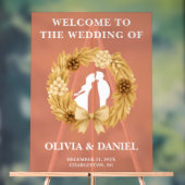 Boho Winter Wedding Welkom Frosted Acryl Bord (Neutraal)