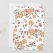 Boho wintergedroogd citrus bloemig Baby shower Kaart (Achterkant)