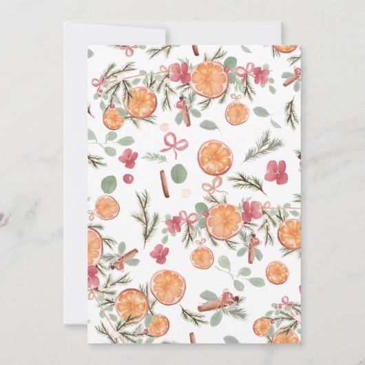 Boho wintergedroogd citrus bloemig Baby shower Kaart (Achterkant)