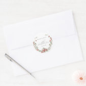 Boho Wintergroen Rood Bloem 70ste Verjaardag Ronde Sticker (Envelop)