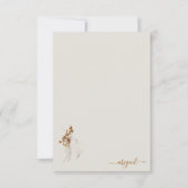 Boho Wispy Bloemen Gepersonaliseerde Blank Douche Bedankkaart (Voorkant)