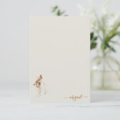 Boho Wispy Bloemen Gepersonaliseerde Blank Douche Bedankkaart (Staand voorkant)