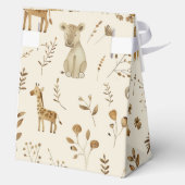 Boho wit beige jungle dieren  bedankdoosjes (Achterkant)