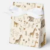 Boho wit beige jungle dieren  bedankdoosjes (Voorkant)
