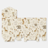 Boho wit beige jungle dieren  bedankdoosjes (Ongevouwen)