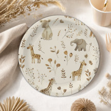 Boho wit beige jungle dieren 