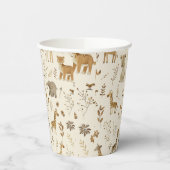 Boho Wit Beige Oerwoud Dieren Papieren Bekers (Links)