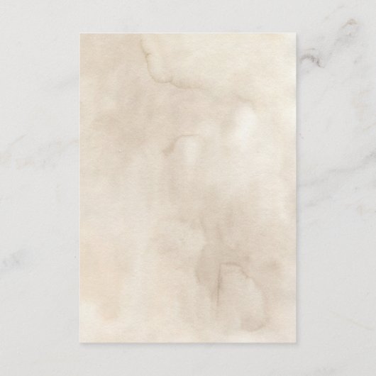 Boho Wit Bloemen & Groen Bruiloft Details Informatiekaartje (Achterkant)